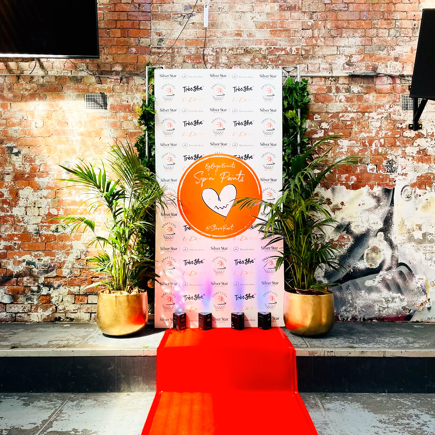 Media wall for brand activations